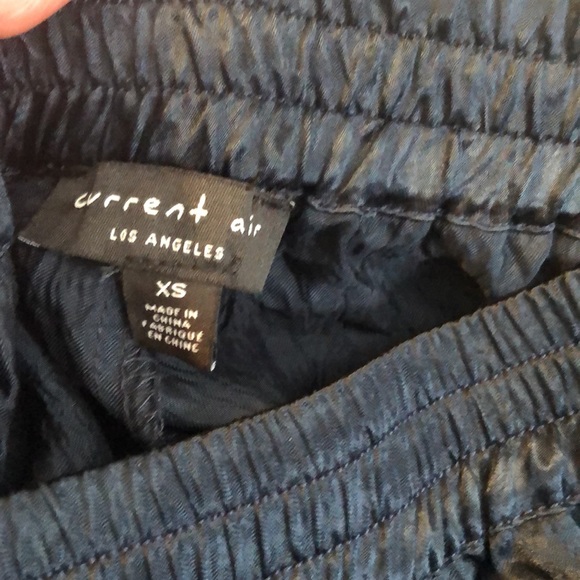 Current Air Blue Crinkle Satin Joggers sz XS. Coord top available too! - Picture 2 of 8